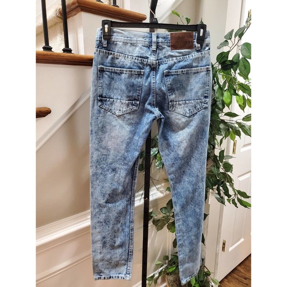 Bleecker & Mercer Men's Blue Denim Cotton Mid Rise Skinny Legs Jeans Pant 30/32 - Picture 7 of 10